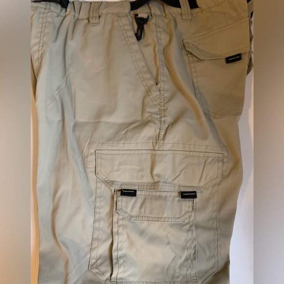 BC Clothing 32” Beige Convertible Cargo Pants - Picture 4 of 5